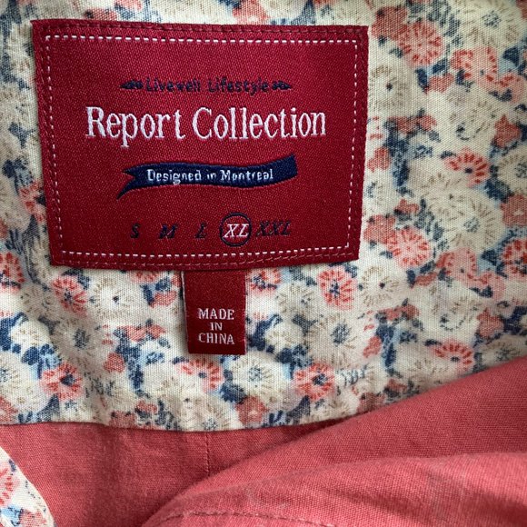 Report Collection Shark Print Size XL Button-Up Shirt - Picture 4 of 7